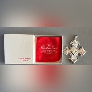 Vintage 1973Reed & Barton Sterling Silver Christmas Maltese Cross Tree Ornament